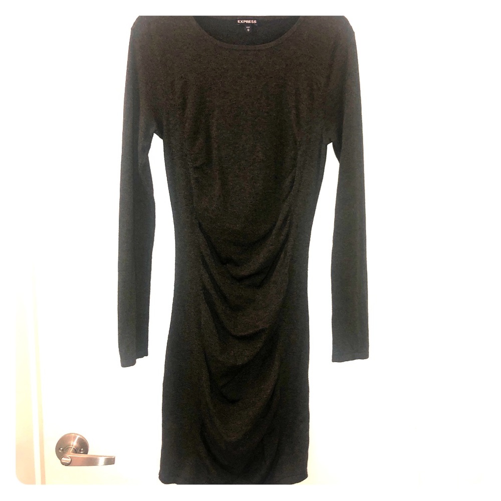 Express Ruched long sleeve sweater dress 👗